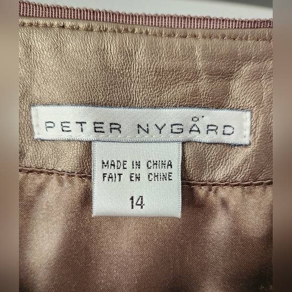 Peter Nygard Genuine Leather bell sleeves, Embroidered Women Jacket, Size 14 - Picture 8 of 13